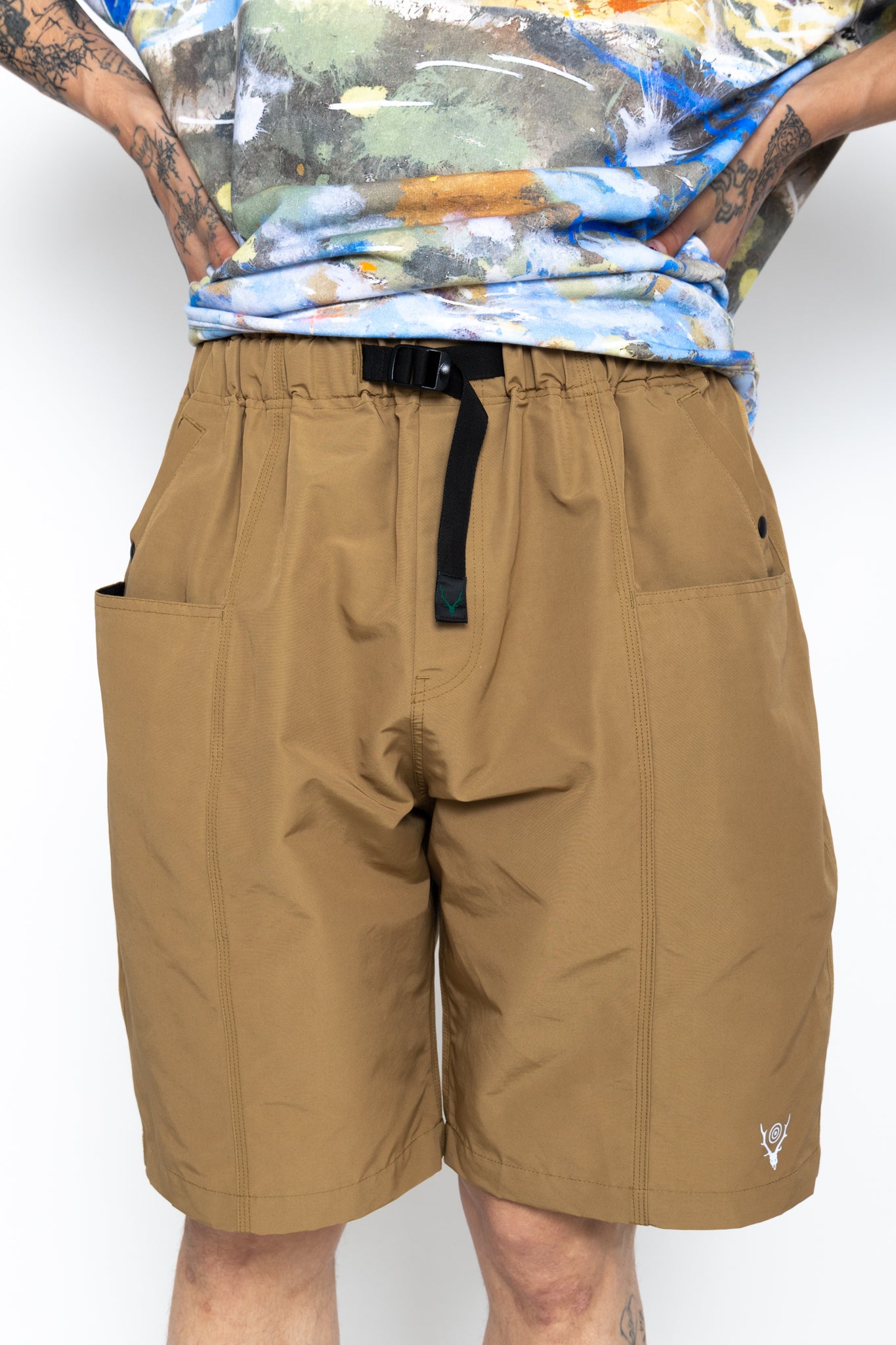 Belted C.S. Short C/N Grosgrain - Khaki
