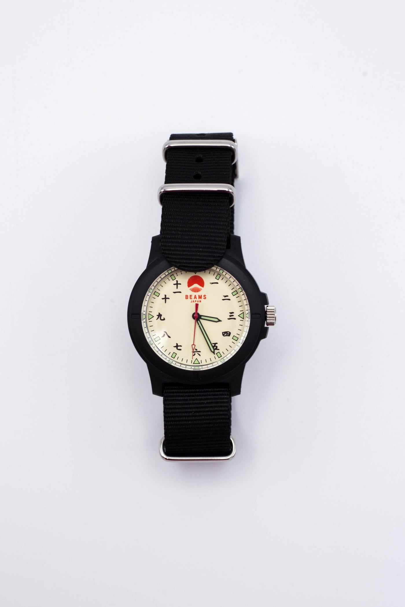 BEAMS JAPAN Kanji Number Wrist Watch - Black
