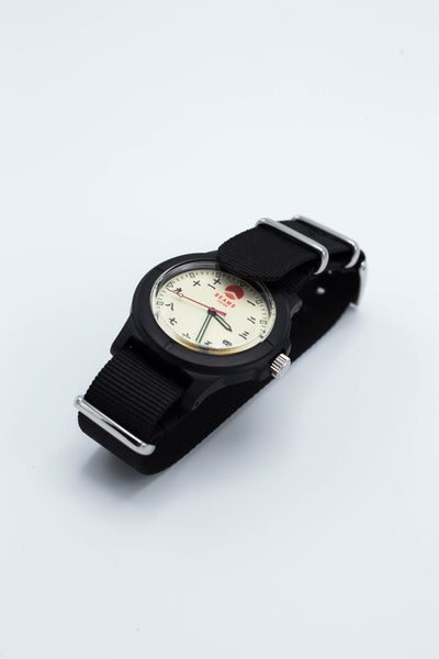 BEAMS JAPAN Kanji Number Wrist Watch - Black