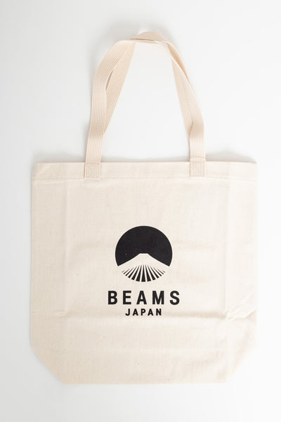 evergreen works x BEAMS JAPAN Tote Bag - White x Black