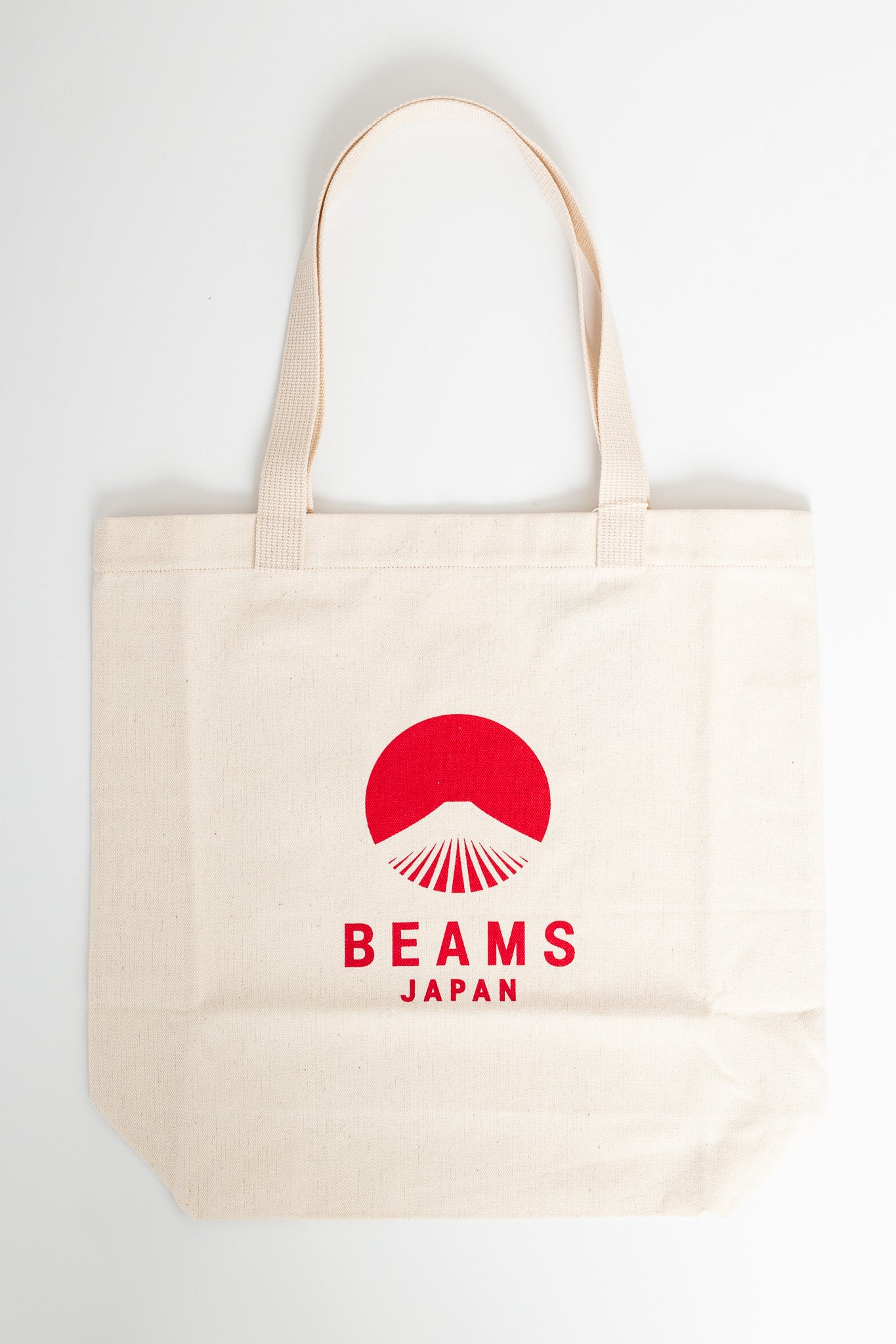 evergreen works x BEAMS JAPAN Tote Bag - White x Red