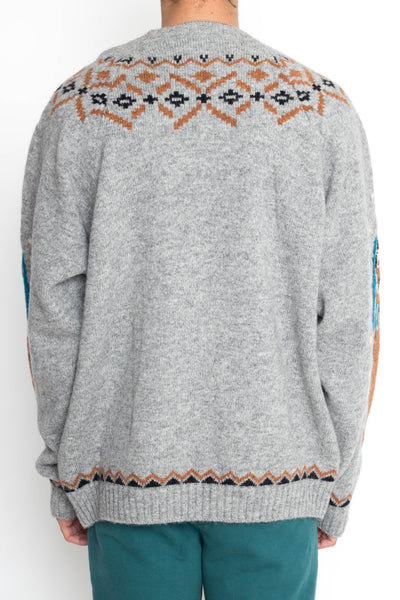 5G Wool Elbow VIRGIN MARY Nordic Sweater - Grey