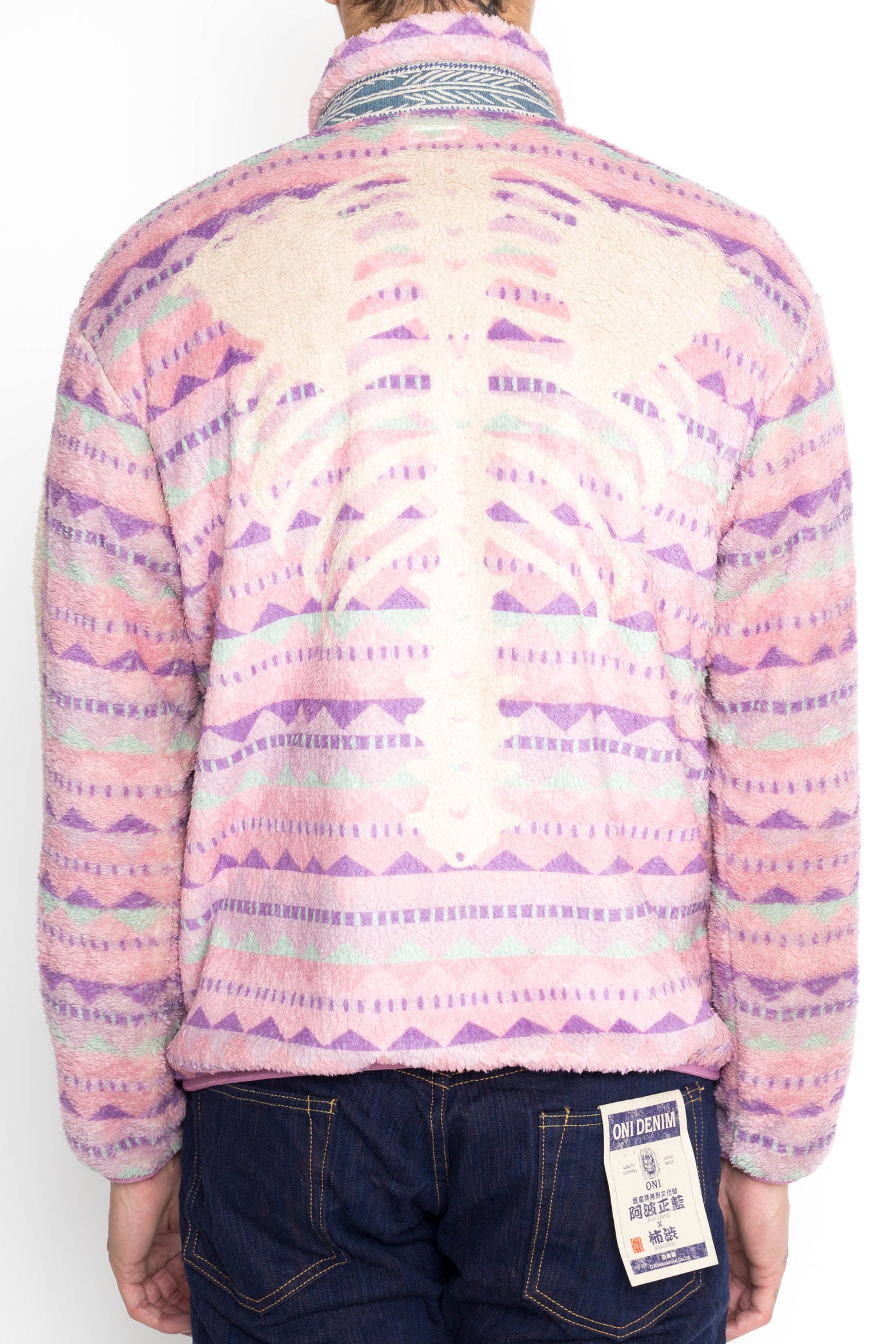 ASHLAND Stripe & BONE Fleece ZIP Blouson - Pink