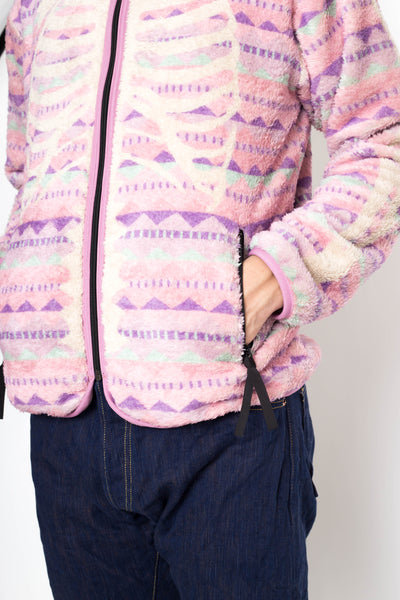 ASHLAND Stripe & BONE Fleece ZIP Blouson - Pink