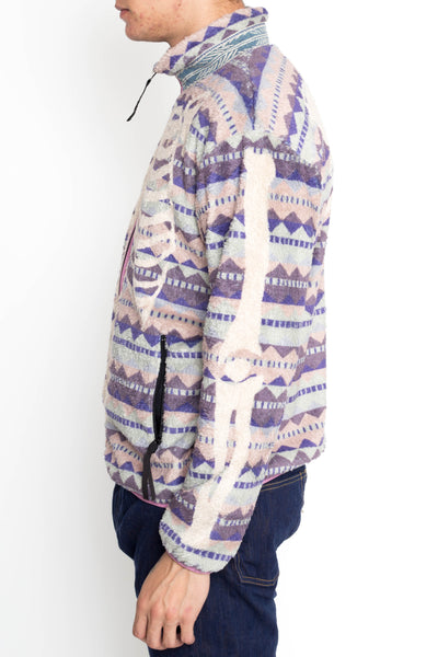 ASHLAND Stripe & BONE Fleece ZIP Blouson - Purple