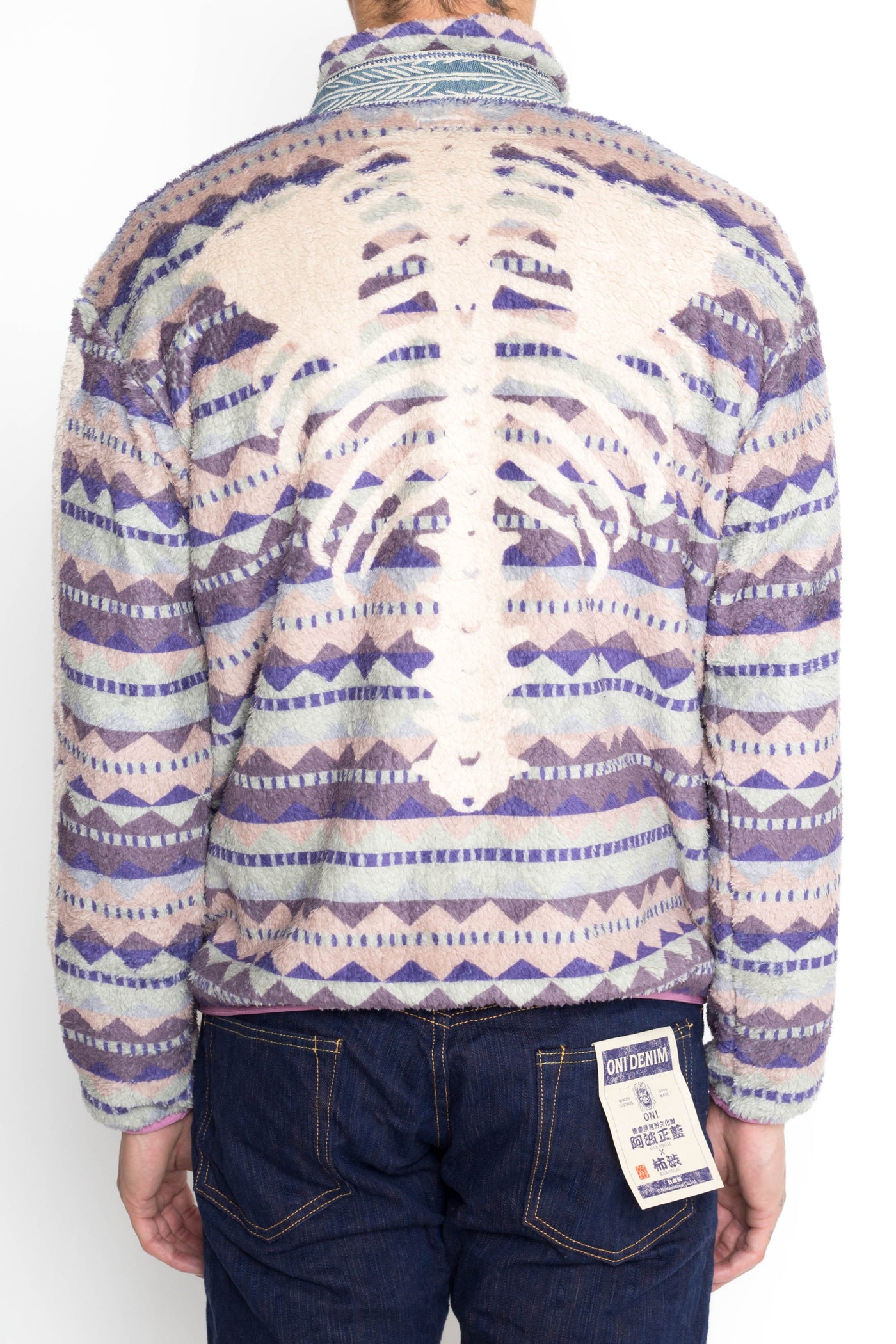 ASHLAND Stripe & BONE Fleece ZIP Blouson - Purple