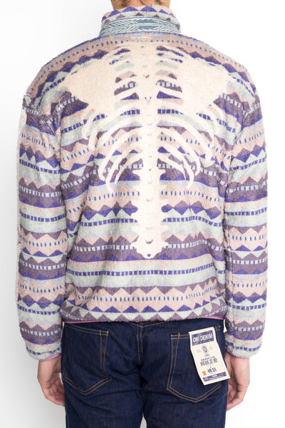 ASHLAND Stripe & BONE Fleece ZIP Blouson - Purple