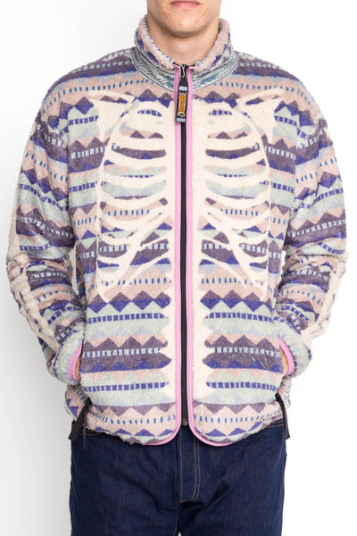 ASHLAND Stripe & BONE Fleece ZIP Blouson - Purple