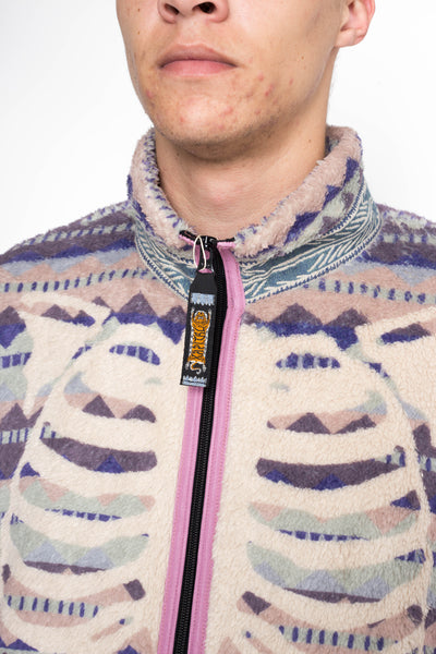 ASHLAND Stripe & BONE Fleece ZIP Blouson - Purple