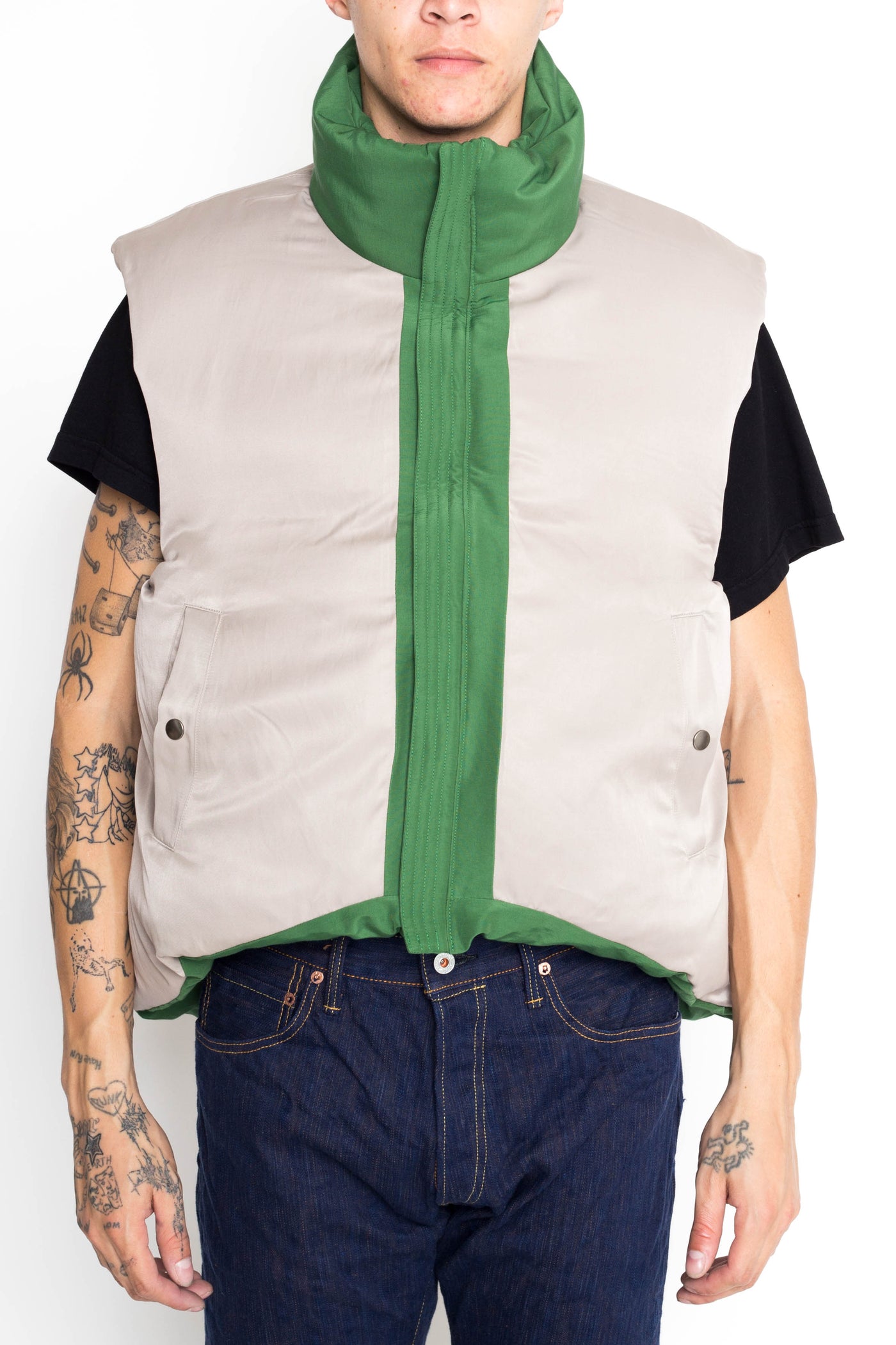60/40 Cloth BURGER KEEL Vest (SNOW Fade) - Green
