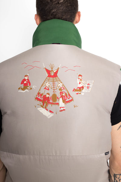60/40 Cloth BURGER KEEL Vest (SNOW Fade) - Green