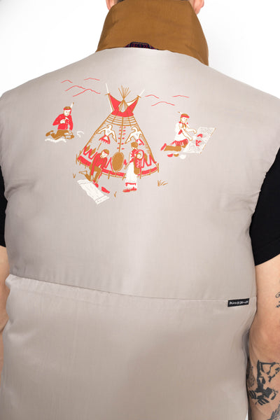 60/40 Cloth BURGER KEEL Vest (SNOW Fade) - Gold