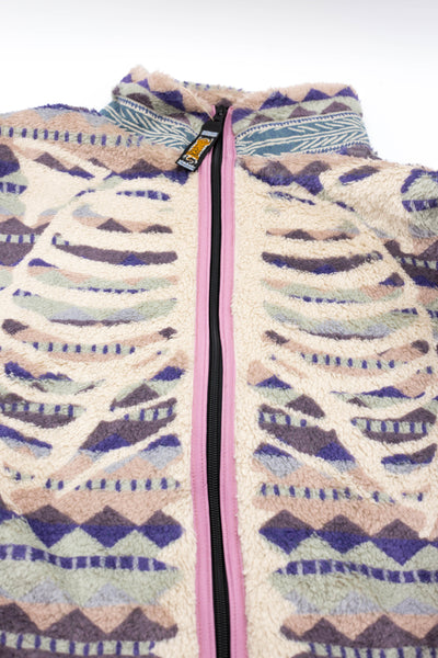 ASHLAND Stripe & BONE Fleece ZIP Blouson - Purple