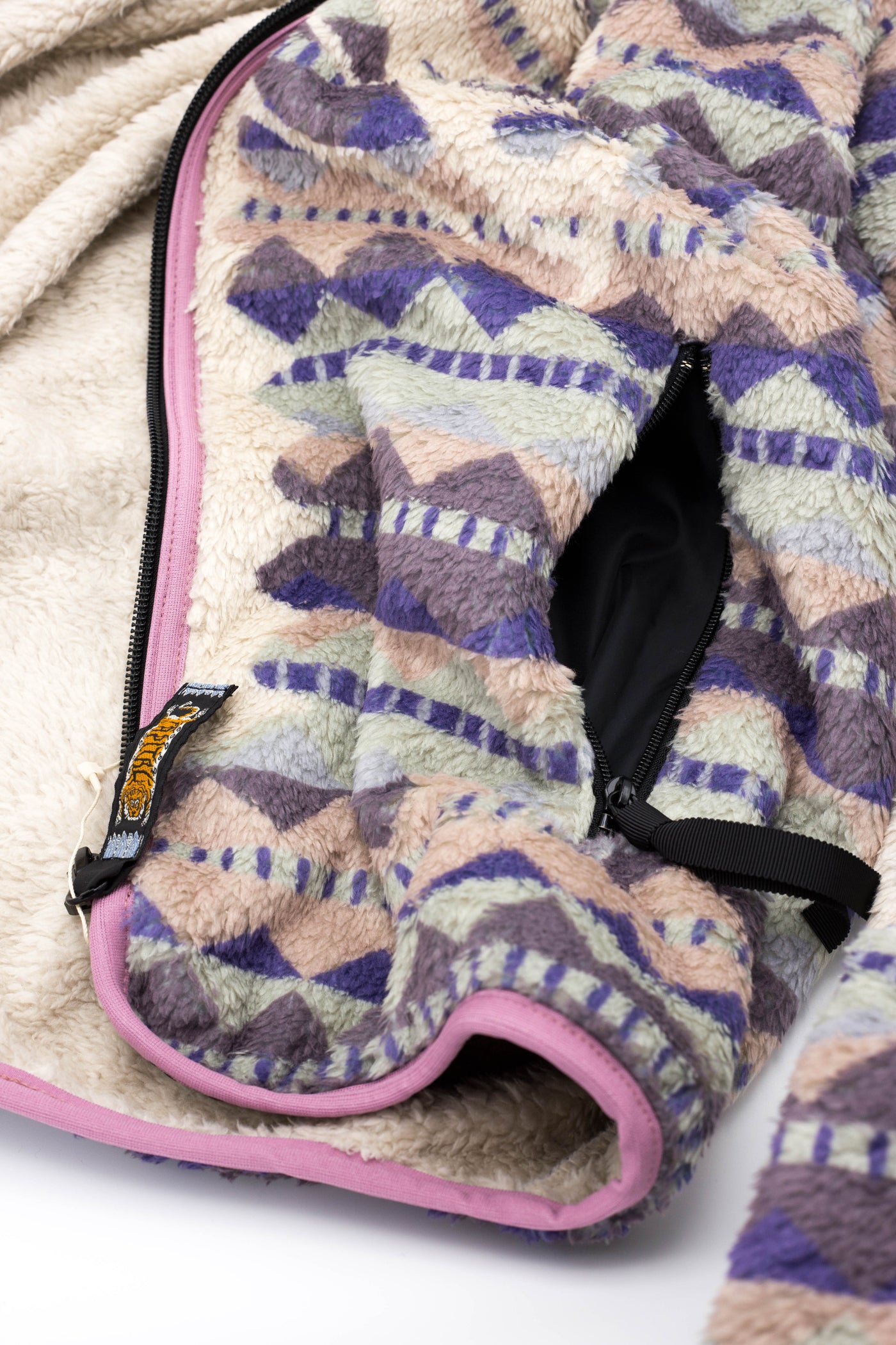 ASHLAND Stripe & BONE Fleece ZIP Blouson - Purple