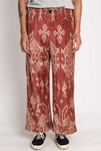 JAVA KASURI Fleece EASY Straight Pants - Red