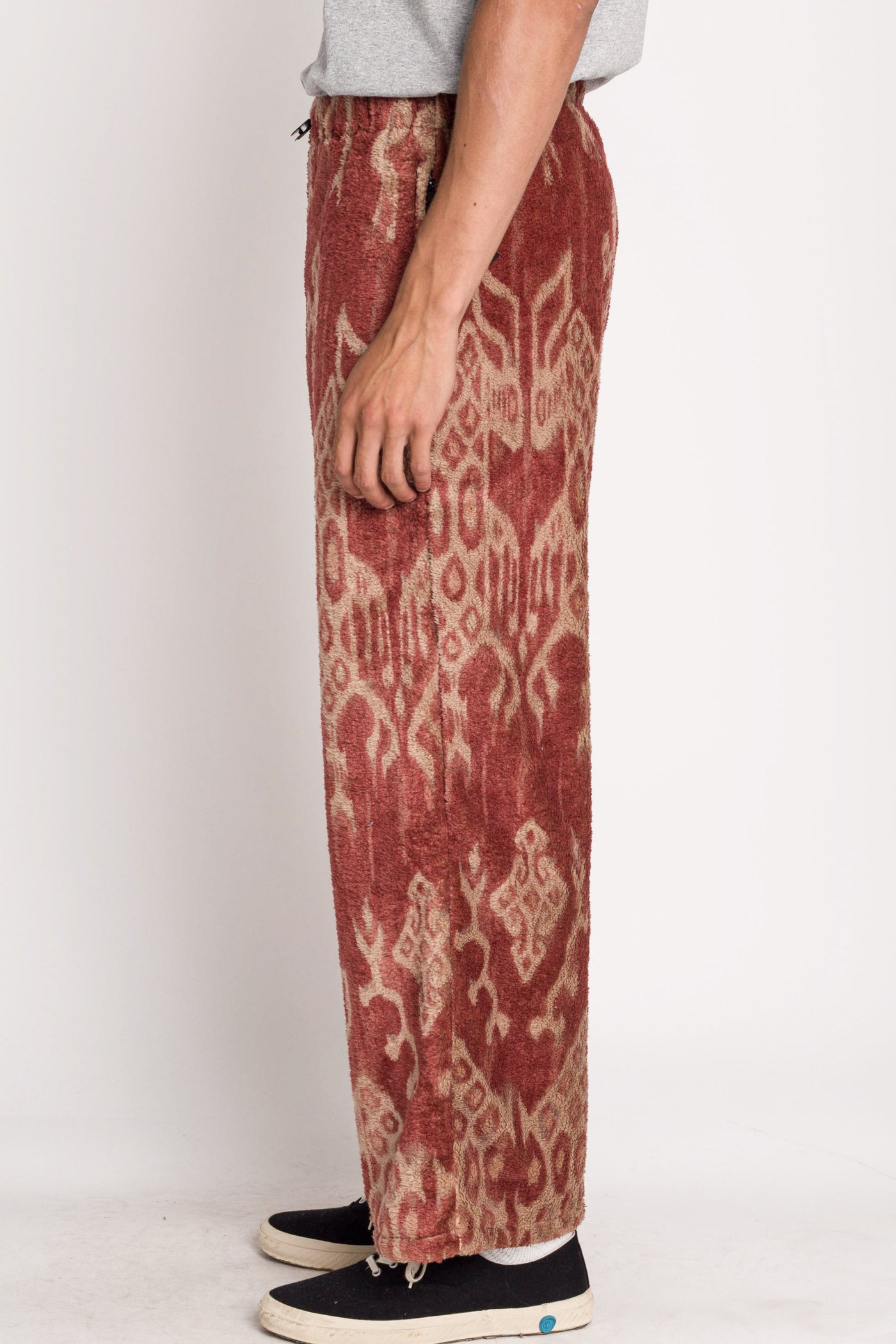 JAVA KASURI Fleece EASY Straight Pants - Red