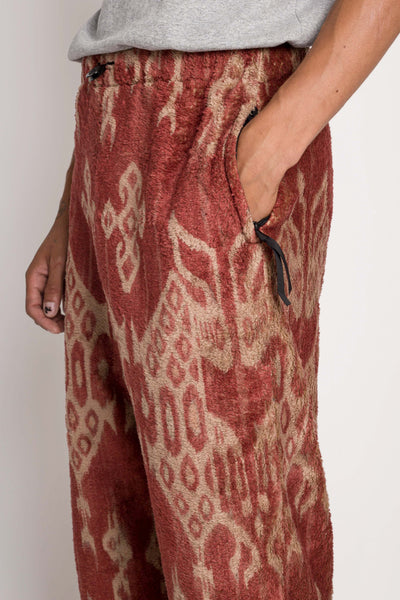 JAVA KASURI Fleece EASY Straight Pants - Red