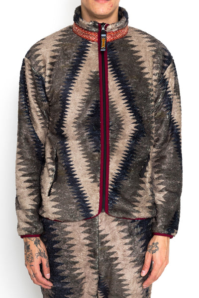 THUNDER MOTHER Fleece ZIP Blouson - Grey Beige