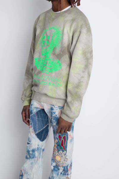 ECO SWT Knit HARDRAIN SKULL (Ashbury Dyed) - Khaki x Yellow
