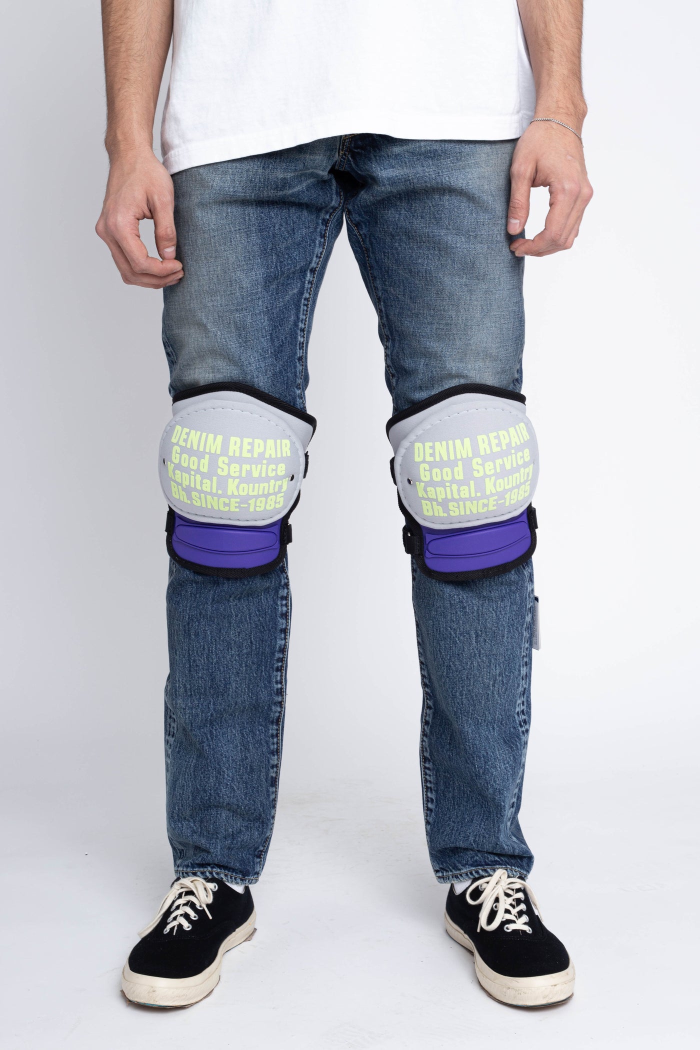 DENIM REPAIR Knee Pad - Grey X Purple