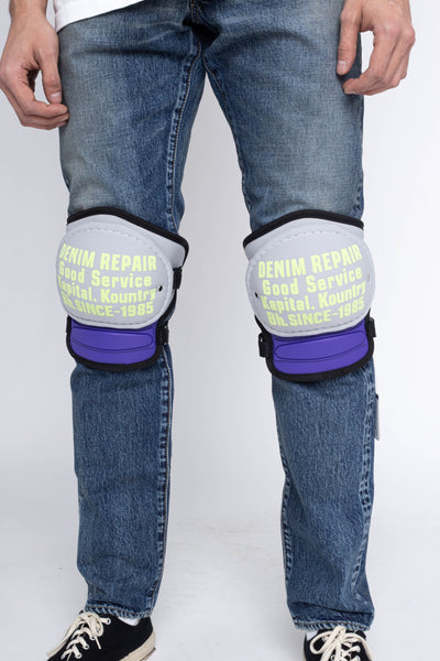 DENIM REPAIR Knee Pad - Grey X Purple