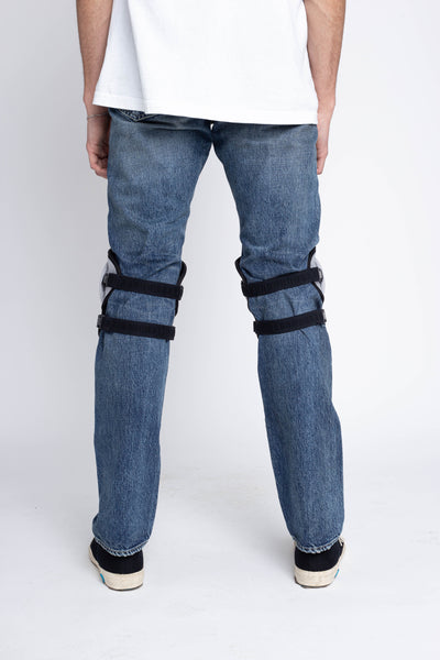 DENIM REPAIR Knee Pad - Grey X Purple