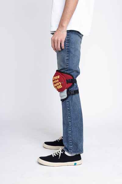 DENIM REPAIR Knee Pad - Burgundy X Grey