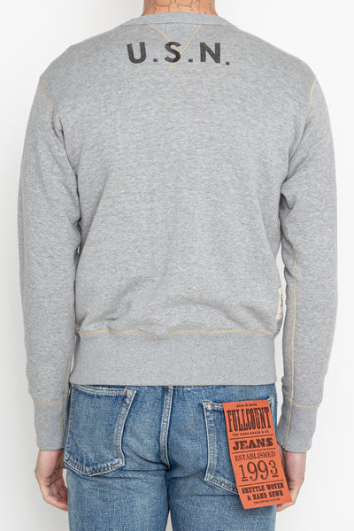 Military Sweat Shirt "USN" - Grey