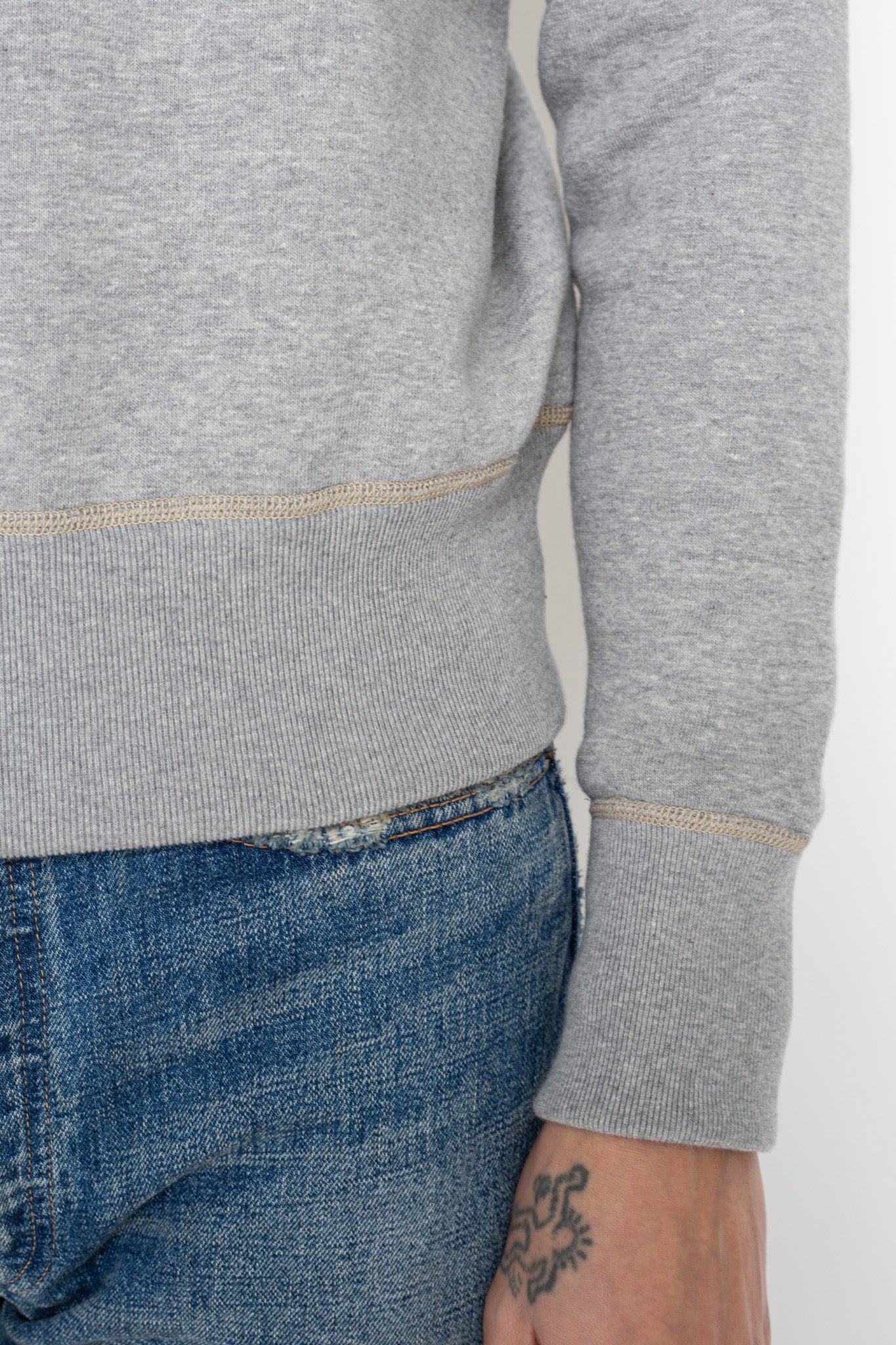 Military Sweat Shirt "USN" - Grey