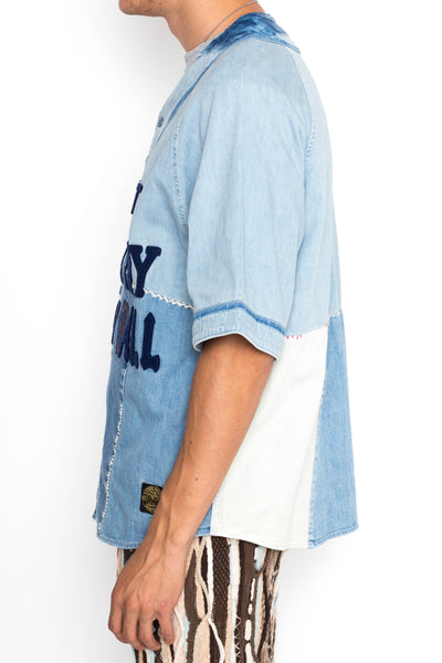 8oz Reconstruction Denim GREAT KOUNTRY Baseball Shirt