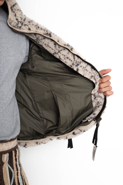 DO-GI SASHIKO Boa Fleece Reversible Blouson - Ecru