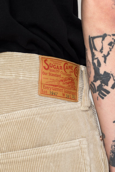 9W Corduroy 5 Pocket Pants 1947 Model - Beige