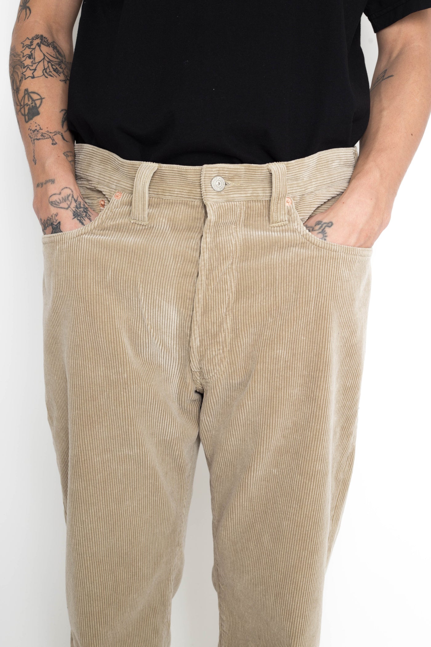 9W Corduroy 5 Pocket Pants 1947 Model - Beige