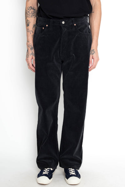 9W Corduroy 5 Pocket Pants 1947 Model - Black