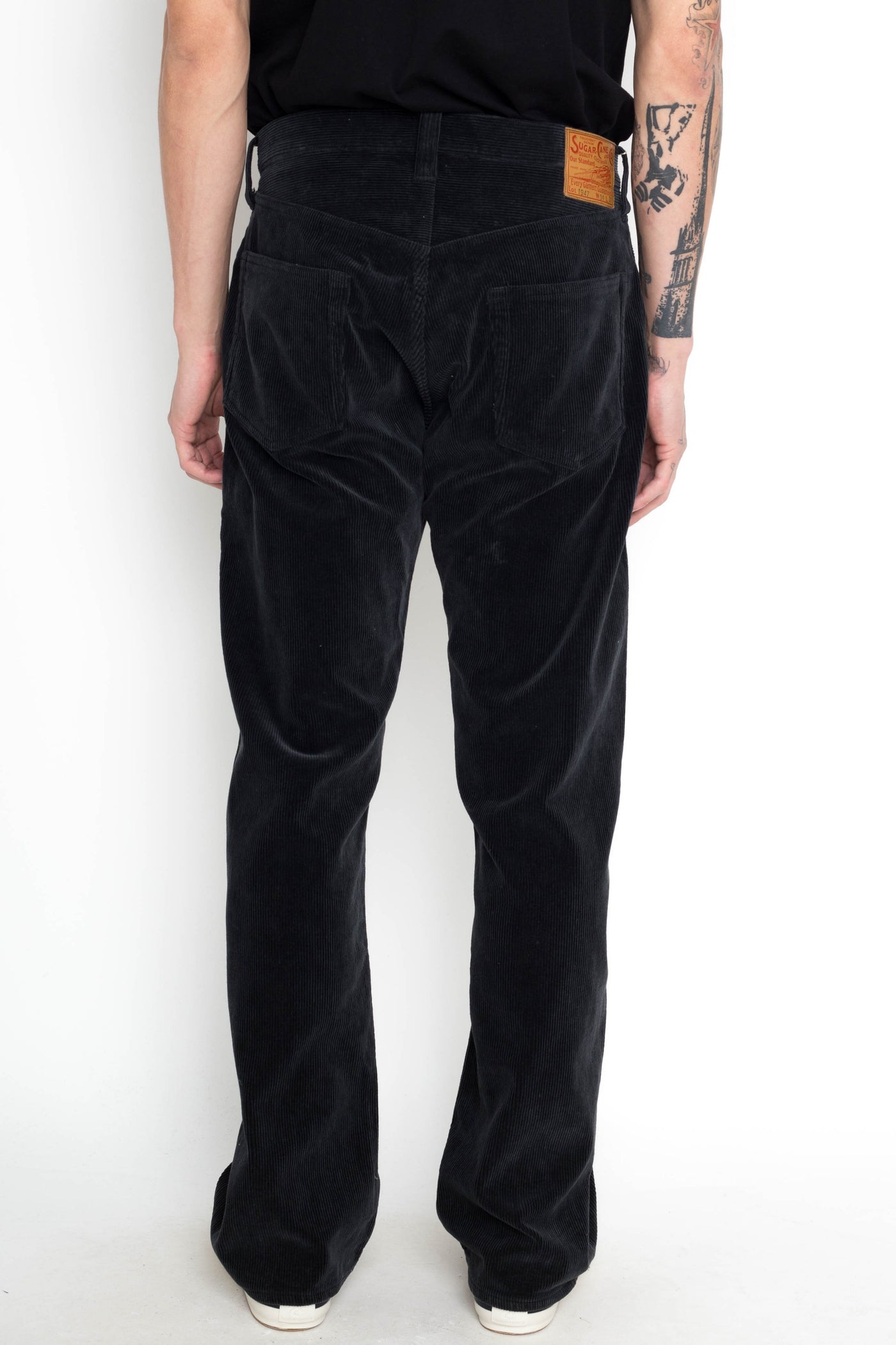 9W Corduroy 5 Pocket Pants 1947 Model - Black