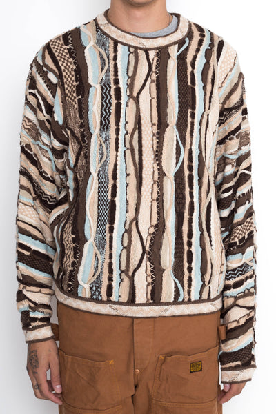 7G Knit GAUDY Crew Sweater - Brown