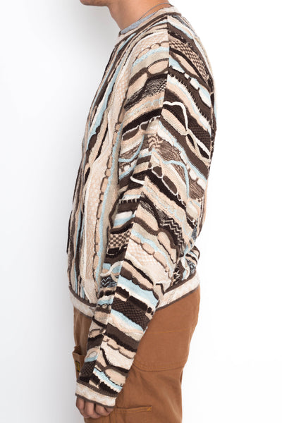 7G Knit GAUDY Crew Sweater - Brown