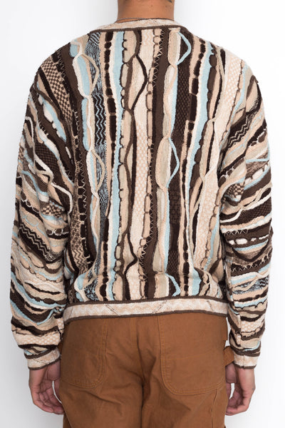 7G Knit GAUDY Crew Sweater - Brown