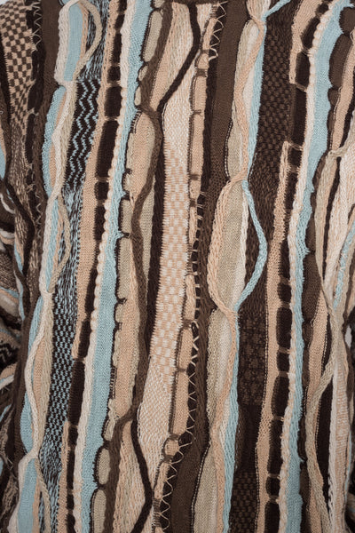7G Knit GAUDY Crew Sweater - Brown