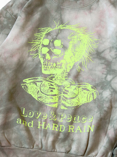 ECO SWT Knit HARDRAIN SKULL (Ashbury Dyed) - Pink x Khaki