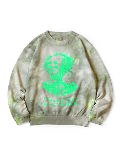 ECO SWT Knit HARDRAIN SKULL (Ashbury Dyed) - Khaki x Yellow